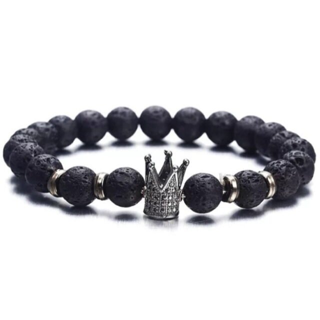 Handmade Stone Crown Bracelet for men