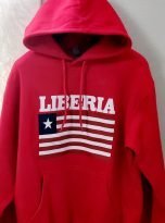 Liberian Flag on Red Hoodie (2)