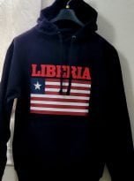 Liberian Flag on black Hoodie (1)