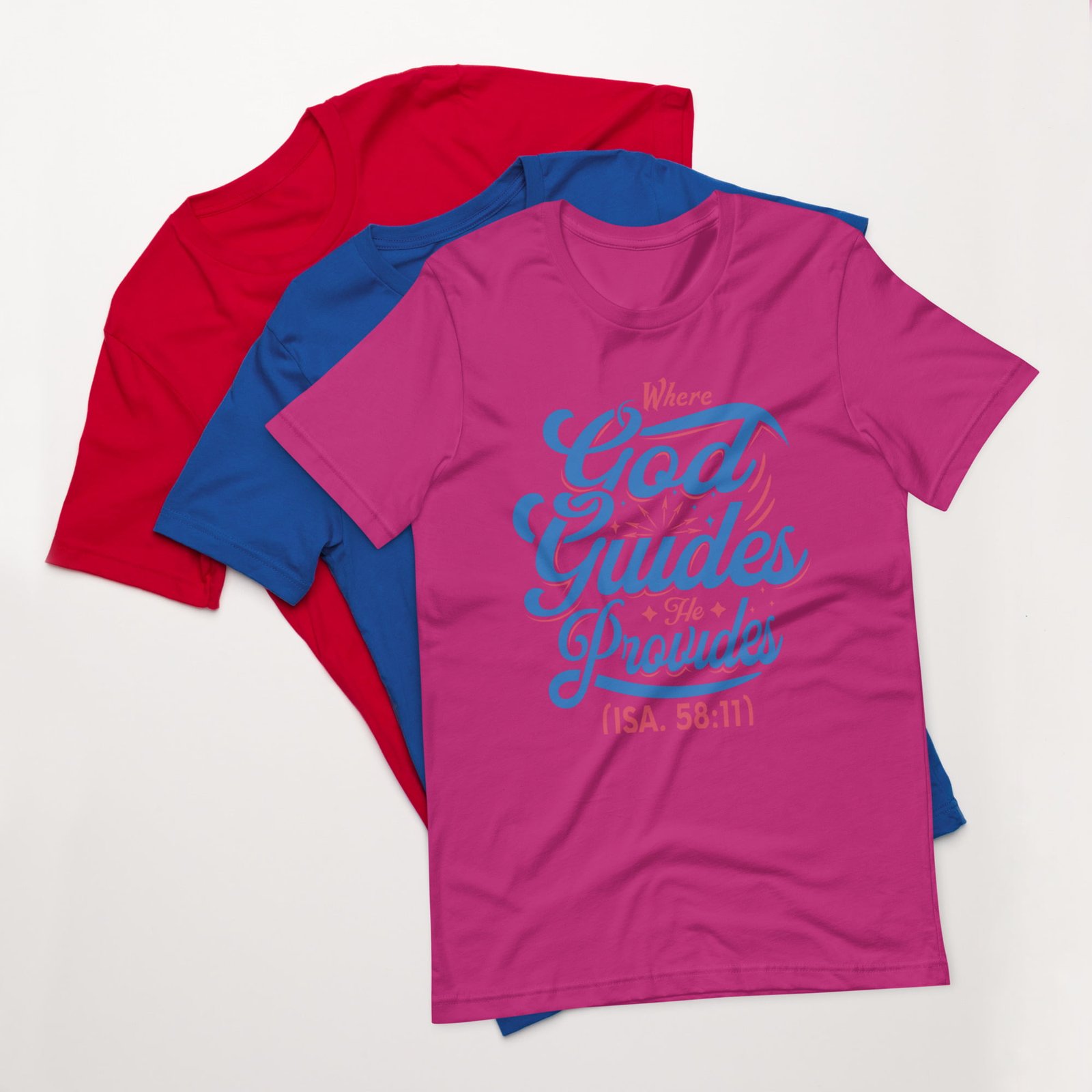 Where God guides Unisex t-shirt - Image 4